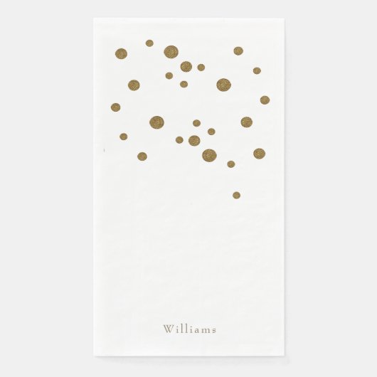 Serviette En Papier Vacances sur mesure Gold & White (Devant)