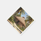 Serviette En Papier Vacances tropicales Anniversaire (Coin)