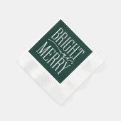 Serviette En Papier Vacances vertes Festives modernes et lumineuses (Coin)