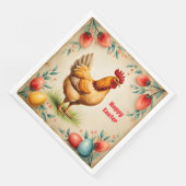 Serviette En Papier Vacances Vintage Pâques Collection tendance (Coin)