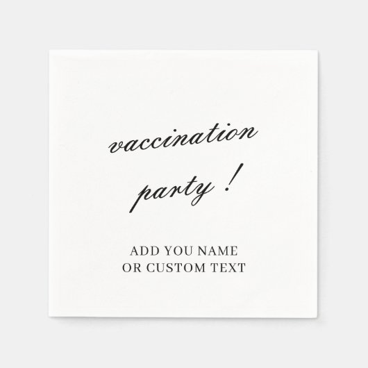 Serviette En Papier Vaccination Celebration Minimalist Design (Devant)
