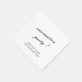 Serviette En Papier Vaccination Celebration Minimalist Design (Coin)