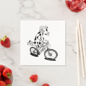 Serviette En Papier Vache à vélo de montagne (En situation)