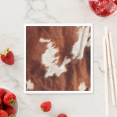 Serviette En Papier Vache blanche Brown (En situation)