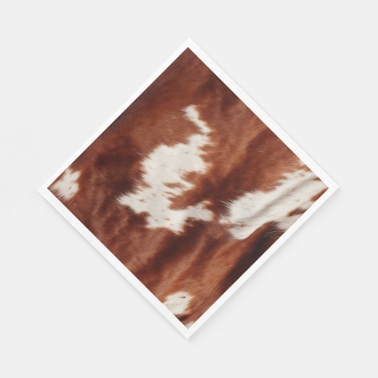 Serviette En Papier Vache blanche Brown (Coin)