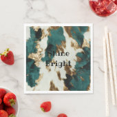 Serviette En Papier Vache blanche de l'Ouest Emerald Gold (En situation)