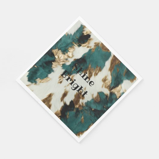 Serviette En Papier Vache blanche de l'Ouest Emerald Gold (Coin)