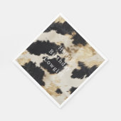 Serviette En Papier Vache blanche noire (Coin)