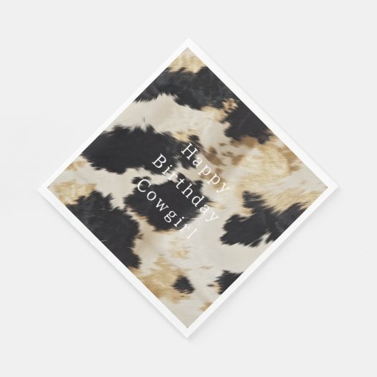 Serviette En Papier Vache blanche noire (Coin)