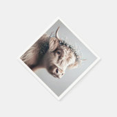 Serviette En Papier Vache Boho Highland avec la couronne du souffle du (Coin)