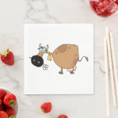 Serviette En Papier Vache Brown caricature (En situation)