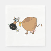 Serviette En Papier Vache Brown caricature (Devant)