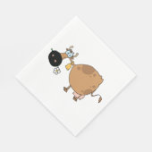Serviette En Papier Vache Brown caricature (Coin)