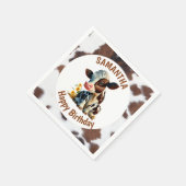 Serviette En Papier Vache Brown et blanche (Coin)