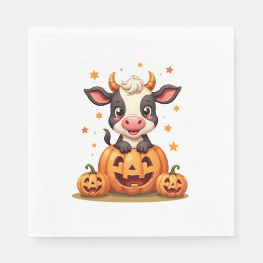 Serviette En Papier Vache citrouille Patch (Devant)