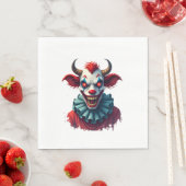 Serviette En Papier Vache clown de la terreur (En situation)