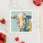 Serviette En Papier Vache colorée (En situation)