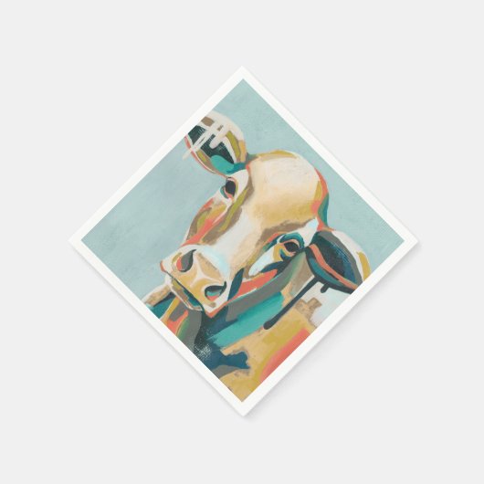 Serviette En Papier Vache colorée (Coin)