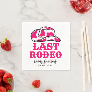 Serviette En Papier Vache Cowgirl Disco Dernier Rodéo Bachelorette Pap