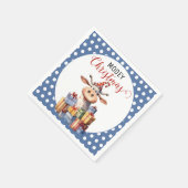 Serviette En Papier Vache de Noël Pun (Coin)