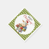 Serviette En Papier Vache de Noël Pun (Coin)