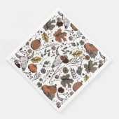 Serviette En Papier Vache de Thanksgiving Crâne d'automne moisson (Coin)