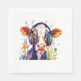 Serviette En Papier Vache des hautes terres colorées