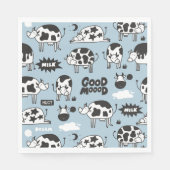 Serviette En Papier Vache et lait (Devant)