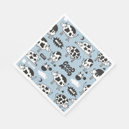 Serviette En Papier Vache et lait (Coin)
