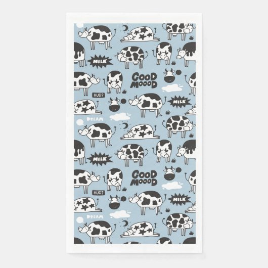 Serviette En Papier Vache et lait (Devant)