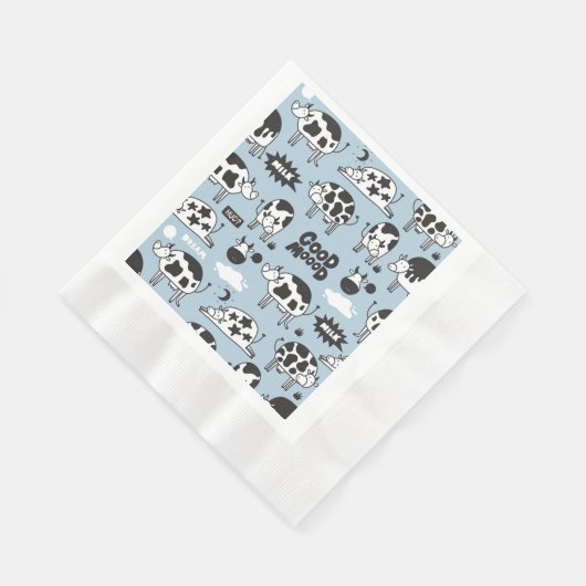 Serviette En Papier Vache et lait (Coin)