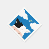 Serviette En Papier Vache et libellule (Coin)