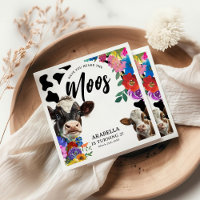 Vache florale 'Avez-vous entendu le MOOS' Annivers