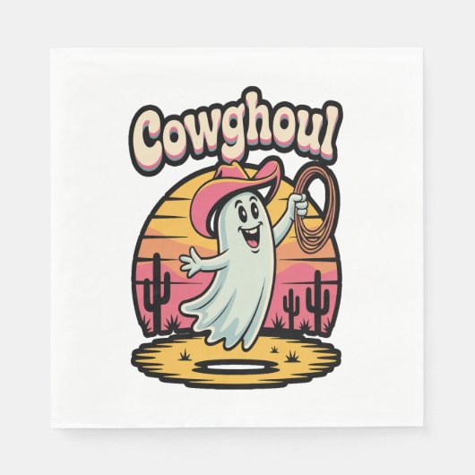 Serviette En Papier Vache Ghoul Halloween Éffrayant (Devant)