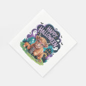 Serviette En Papier Vache Halloween Cute Highland (2) (Coin)