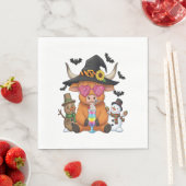 Serviette En Papier Vache Halloween Highland (En situation)