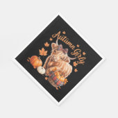 Serviette En Papier Vache Highland Chute Automne Fille Thanksgiving C (Coin)