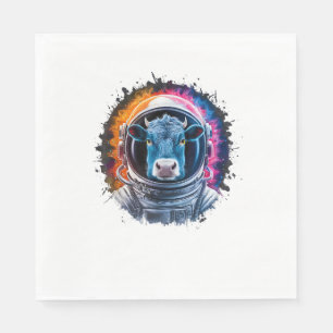 Serviette En Papier Vache Hommes Vache Vache Colorée Astronaute spatia