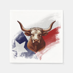 Serviette En Papier Vache longhorne du Texas