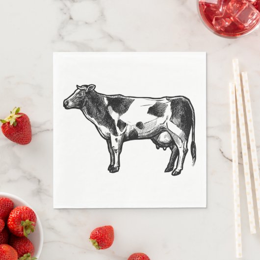 Serviette En Papier Vache Lover Pays Vie Agricole Vaches Mariages (En situation)