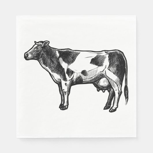 Serviette En Papier Vache Lover Pays Vie Agricole Vaches Mariages (Devant)