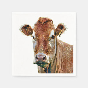 SERVIETTE EN PAPIER VACHE MIGNONNE