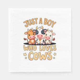 Serviette En Papier Vache mignonne _ Juste Un Garçon Qui Aime Les Vach