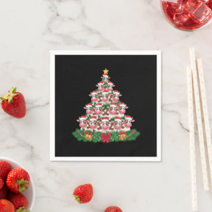 Serviette En Papier Vache Noël Arbre drôle Vache Lover Vache Noël