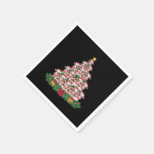 Serviette En Papier Vache Noël Arbre drôle Vache Lover Vache Noël (Coin)
