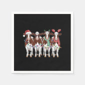 Serviette En Papier Vache Noël Vache Louvain Cadeau Vacances ferme (Devant)