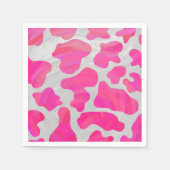 Serviette En Papier Vache rose et blanc chaud (Devant)