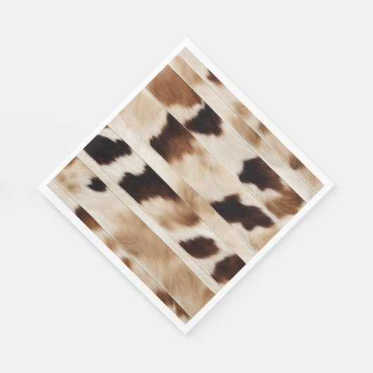 Serviette En Papier Vache rustique Imprimer Western Country Cowboy Par (Coin)