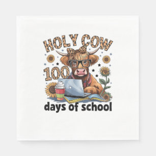 Serviette En Papier Vache Sainte 100 Jours De L'École 100E Jour Enseig