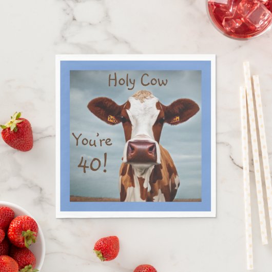 Serviette En Papier Vache Sainte 40 (En situation)